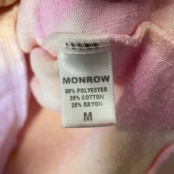 MONROW Colorful Cut Out Neckline Pullover Sweatshirt Size Medium - Picture 4 of 4